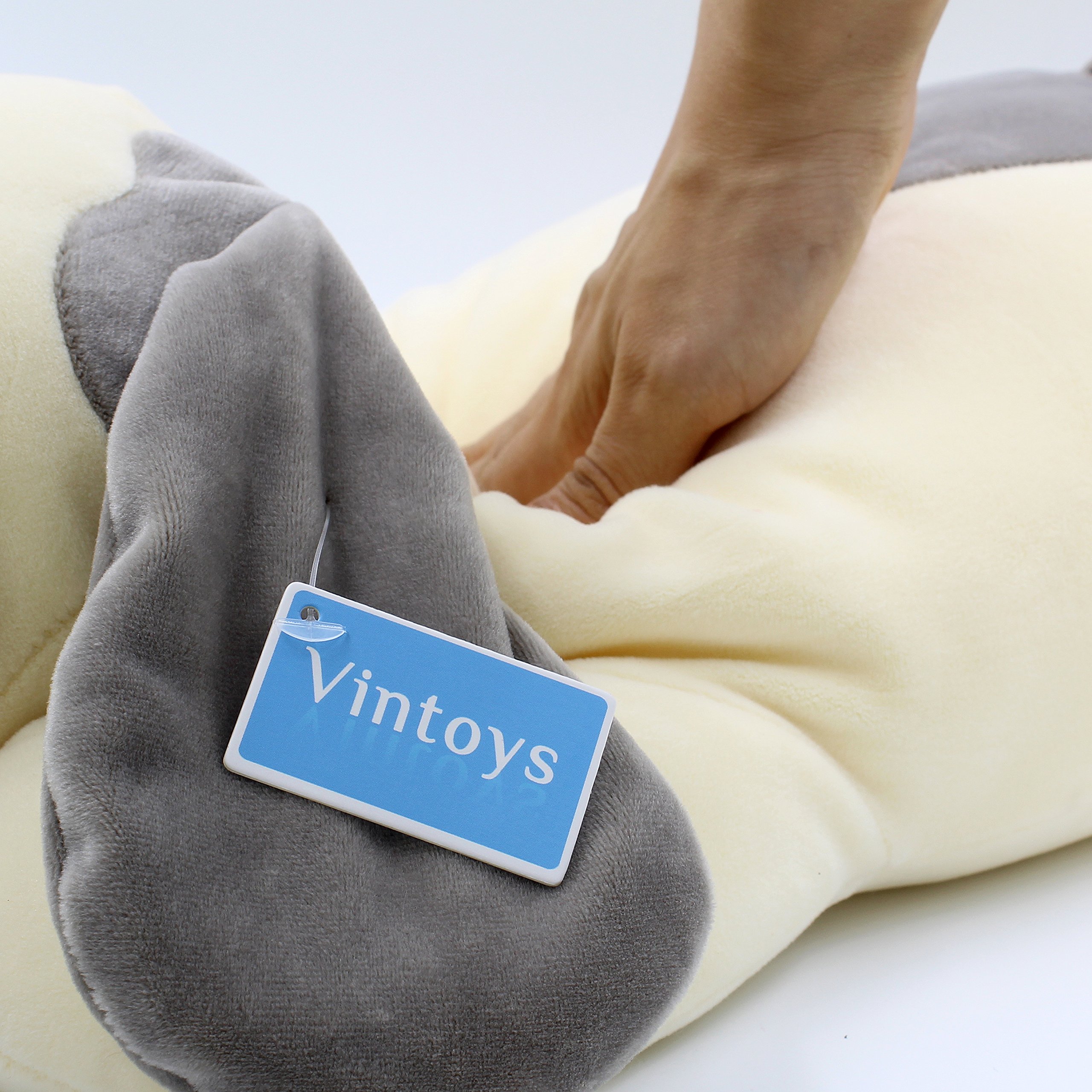 Vintoys Very Soft Dog Big Hugging Pillow Plush Puppy Stuffed Animals Gray 23.5"