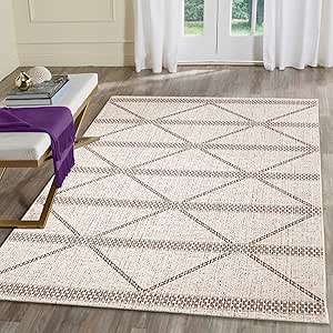 Liora Manne Avena Area Rug - Transitional Contemporary (Diamond Stripe Ivory) (1'11" x 7'6")