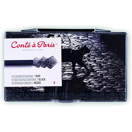 Conté à Paris Landscape Colour Carre Crayons - Square Pastel Set Of 12