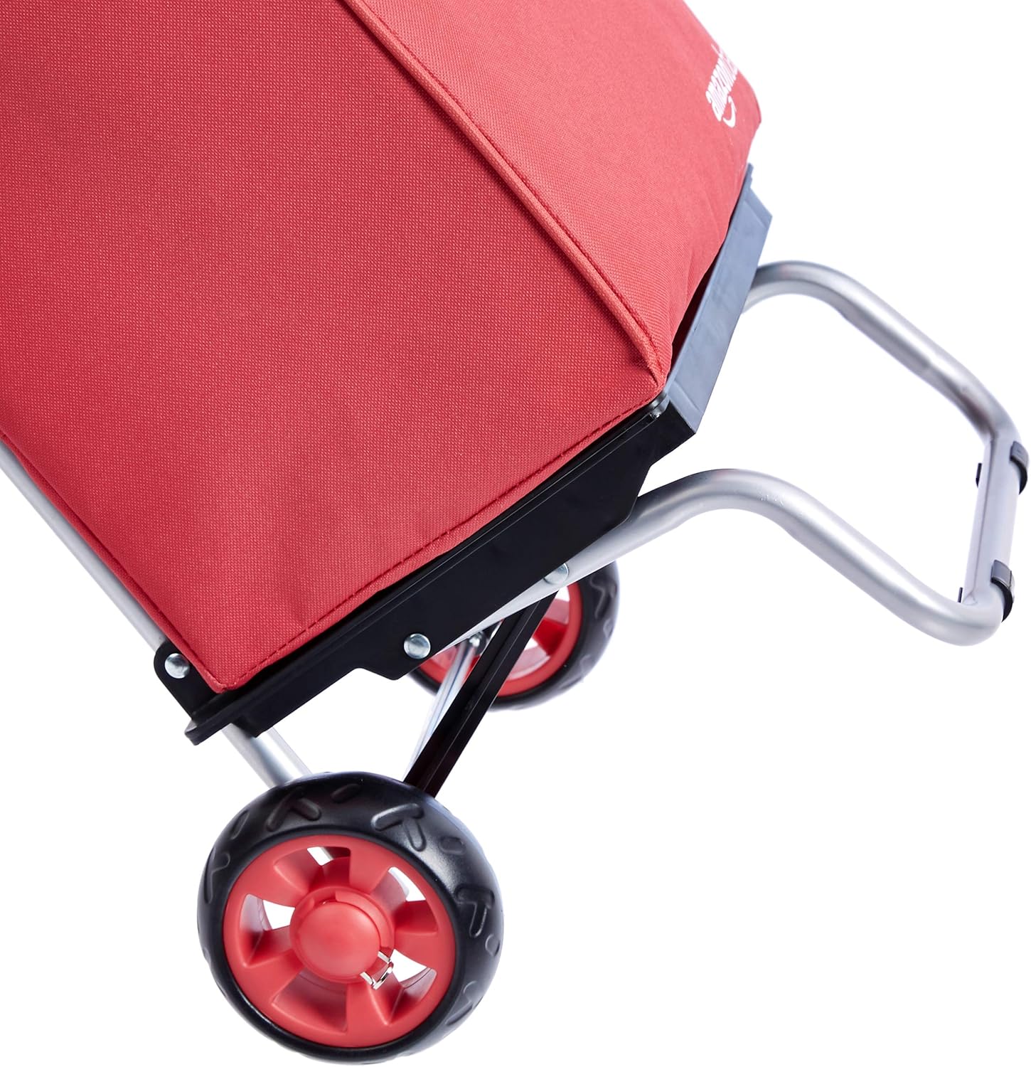 Hot Deals Amazon Basics Folding Shopping Cart Converts into Dolly, 36 inch Handle Height, Red