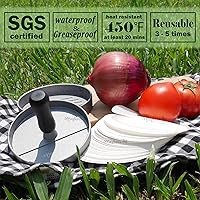 Vista 2 de Meykers Hojas de papel para prensa de hamburguesas de 4/4.5 pulgadas 500 piezas redondas Hamburguesa antiadherente resistente al calor círculo