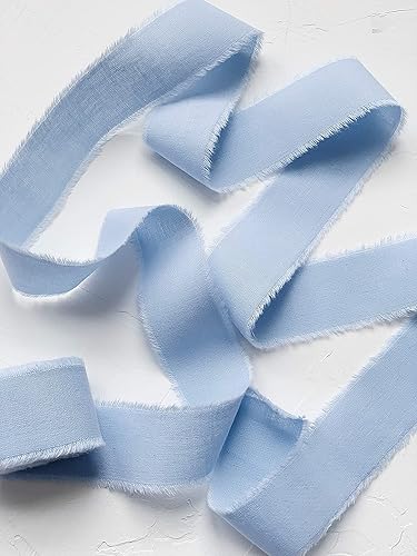 Miniatura 172 de Dark green 1 inch wide 5 yds frayed edges handmade cotton ribbon hand dyed for Rustic wedding invitation ties favors gift wrapping Party decor bows