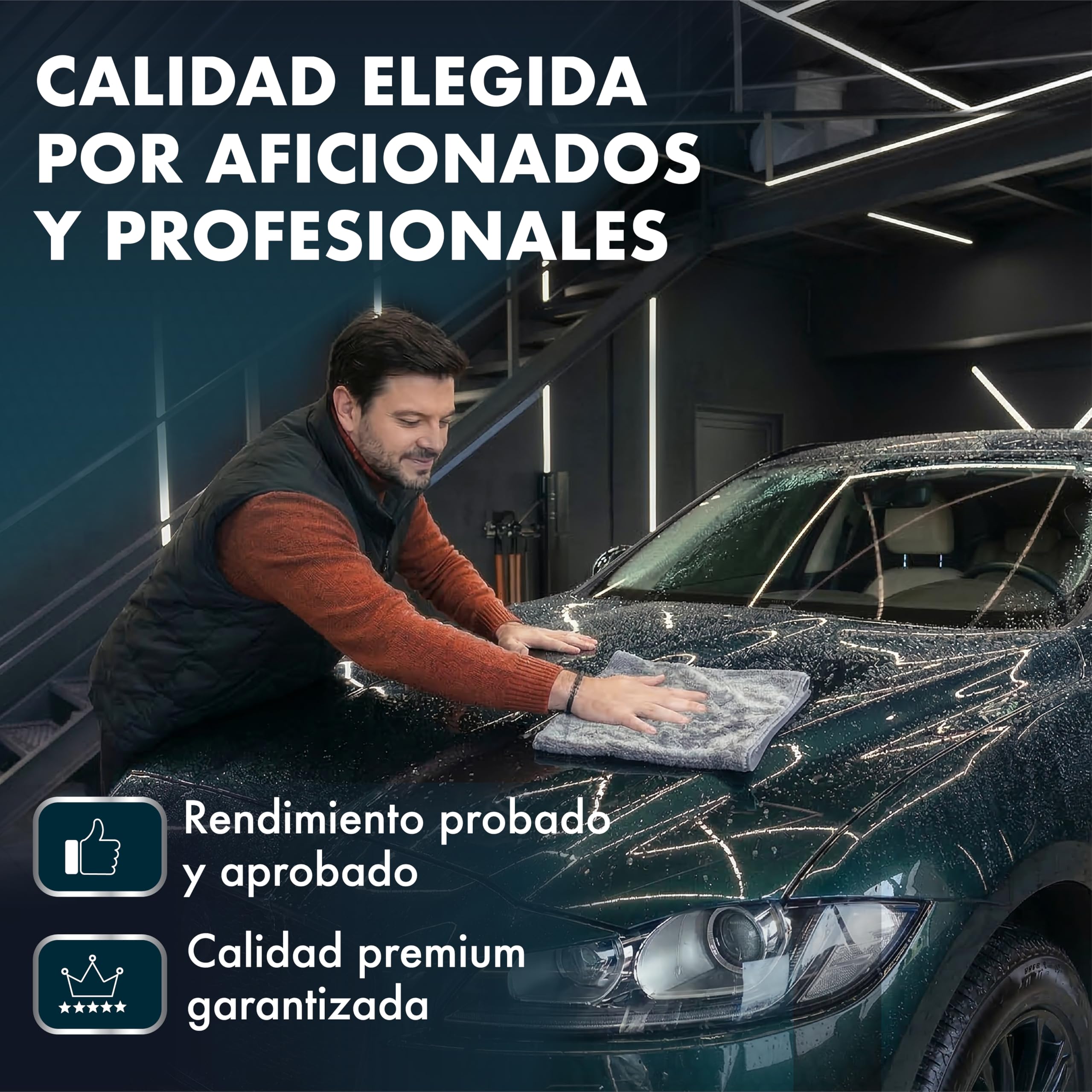Paño de Secado para Coche L - 40x60 cm - 1800 g/m² Ultraabsorbente para Limpieza Coche & Detailing — view 8