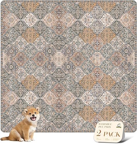 Miniatura 54 de nunubaby Almohadillas lavables para orina de perros, elegante, antideslizante, a prueba de fugas, reutilizable, ultraabsorbente, para jaulas y