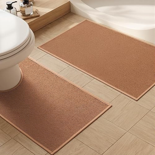 Miniatura 13 de YIHOUSE Tapete de baño antideslizante, absorbente, de secado rápido, para el suelo del baño, delgado, para debajo de la puerta, lavable de pelo bajo