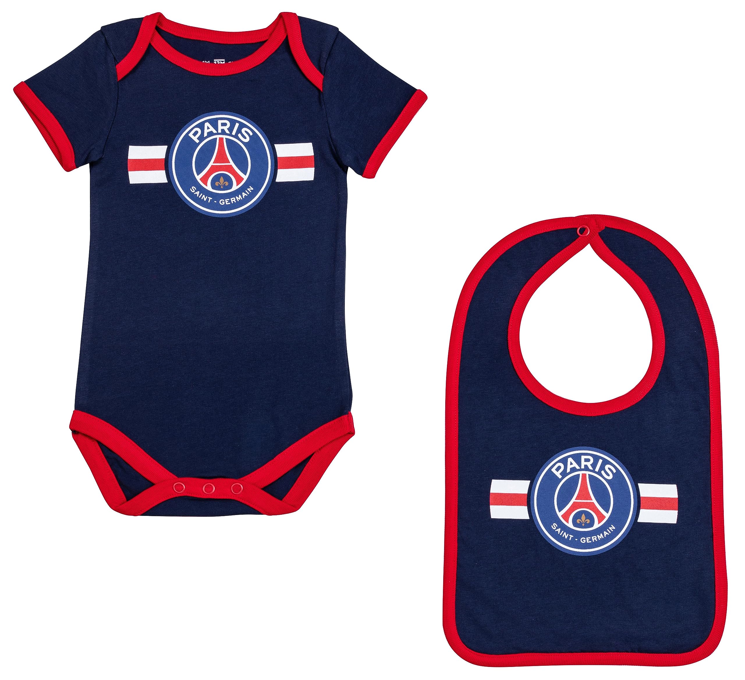 PSG Body Bavoir bébé garçon Collection Officielle Paris Saint Germain