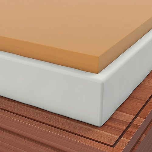 Funda con cremallera y dos almohadas de contorno incluidas con colchón Queen de 2 pulgadas, suave, 5.5 Visco de espuma viscoelástica elástica,