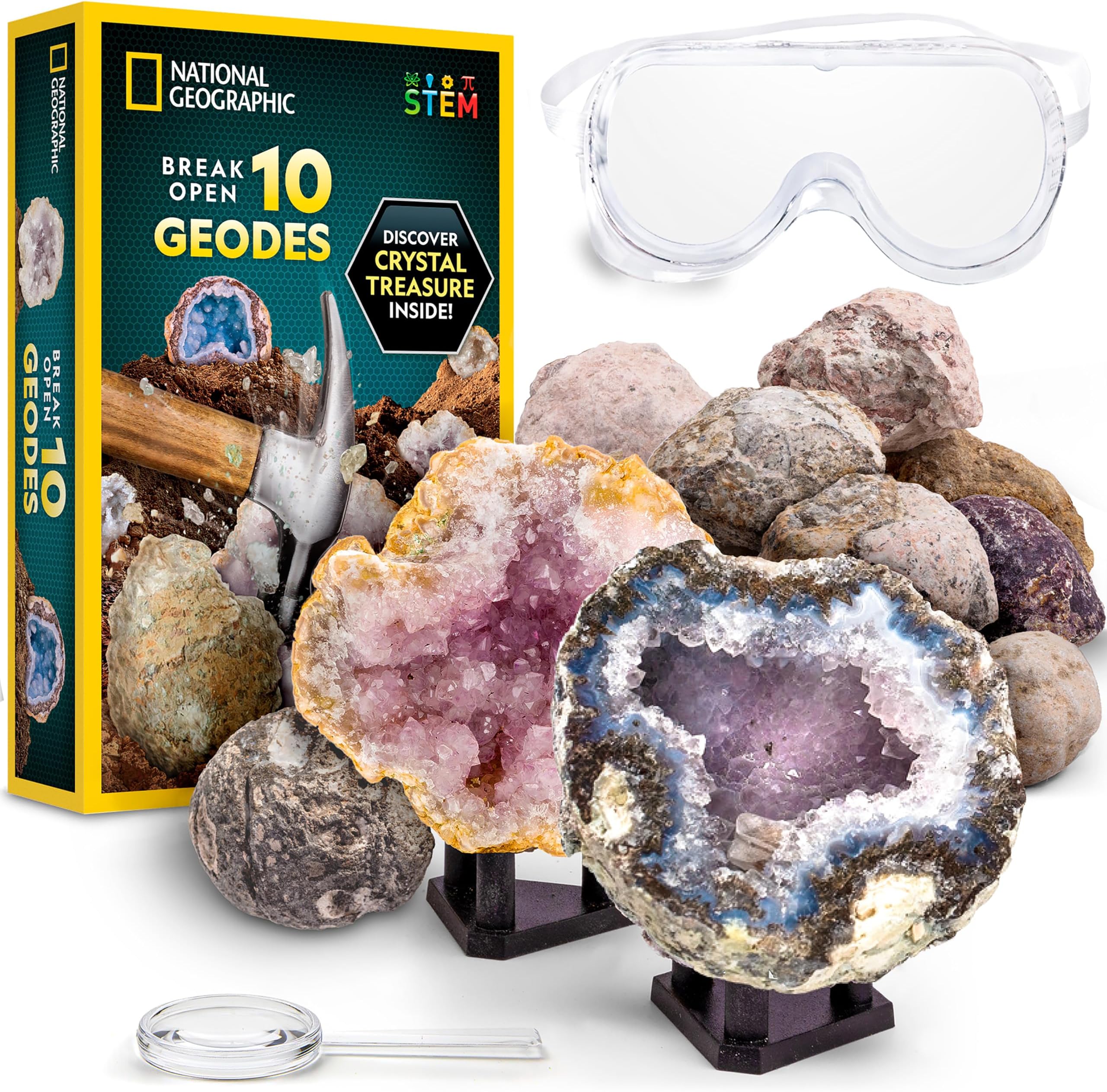 NATIONAL GEOGRAPHIC - Break Open 10 Geodes - TOP QUALITY!