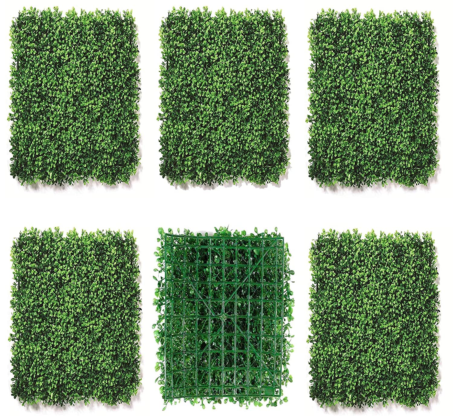 Heartyhome Artificial Plants Wall Boxwood Hedge Grass Tiles for Roof Decor Ceiling Decor Balcony Decor Wall Decor Greenery Panels Ivy Fence 40cm x 60cm (Pack of 6) (Green) (B09J126VH2) Amazon Price History, Amazon Price Tracker