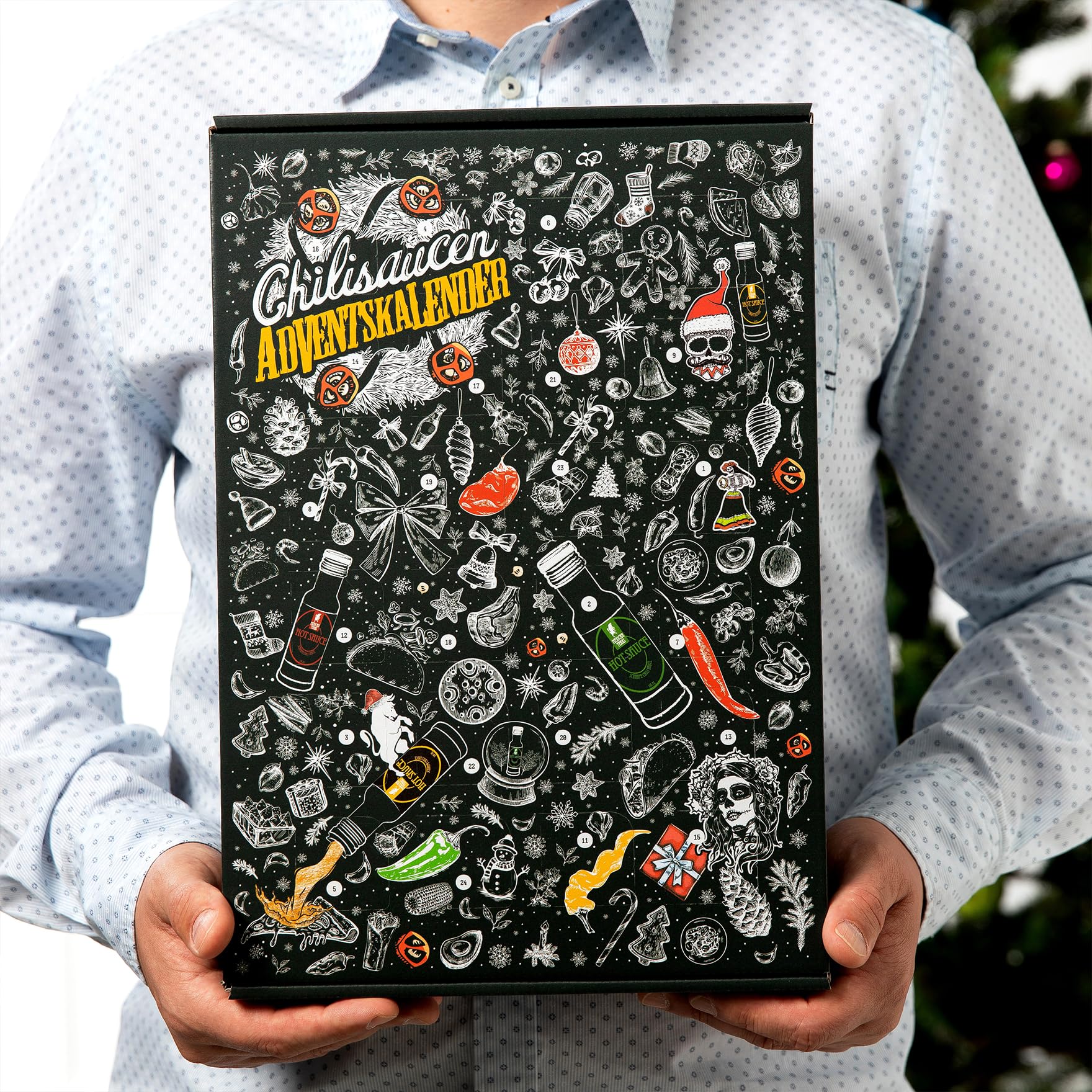 Mexican Tears Scharfe Sauce Adventskalender 24 Chilisaucen 20ml wiederverschließbare Glasflaschen limitierte Auflage