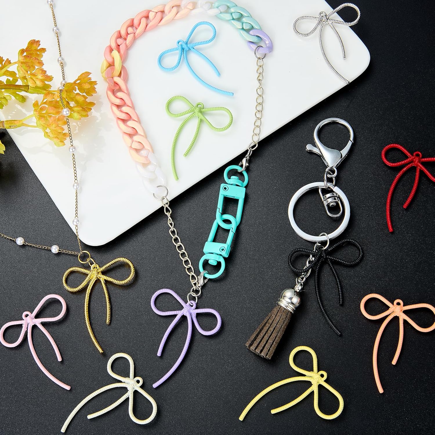 Bow Charms for Jewelry Making Bulk Big Alloy Charms Pendants for Bracelet Necklace Earring DIY Supplies - Image 6