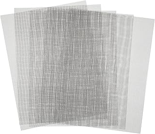 5 Pcs Welding Mesh Plastic Reinforcing Stainless Steel Wire Mesh Screen for Thermoplastic Repairs Weld Kit Silver Plastic Wire Mesh for Welding Car Repairing, 5.9 x 7.9inch