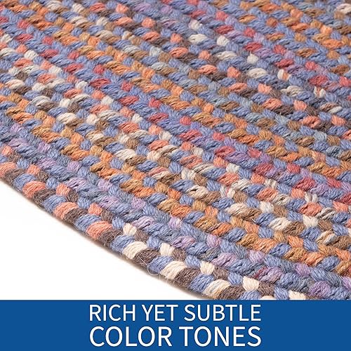 Miniatura 6 de Tapete reversible de lana, texturizado, grueso, trenzado. , Lana, Azul (Blue Dragon)