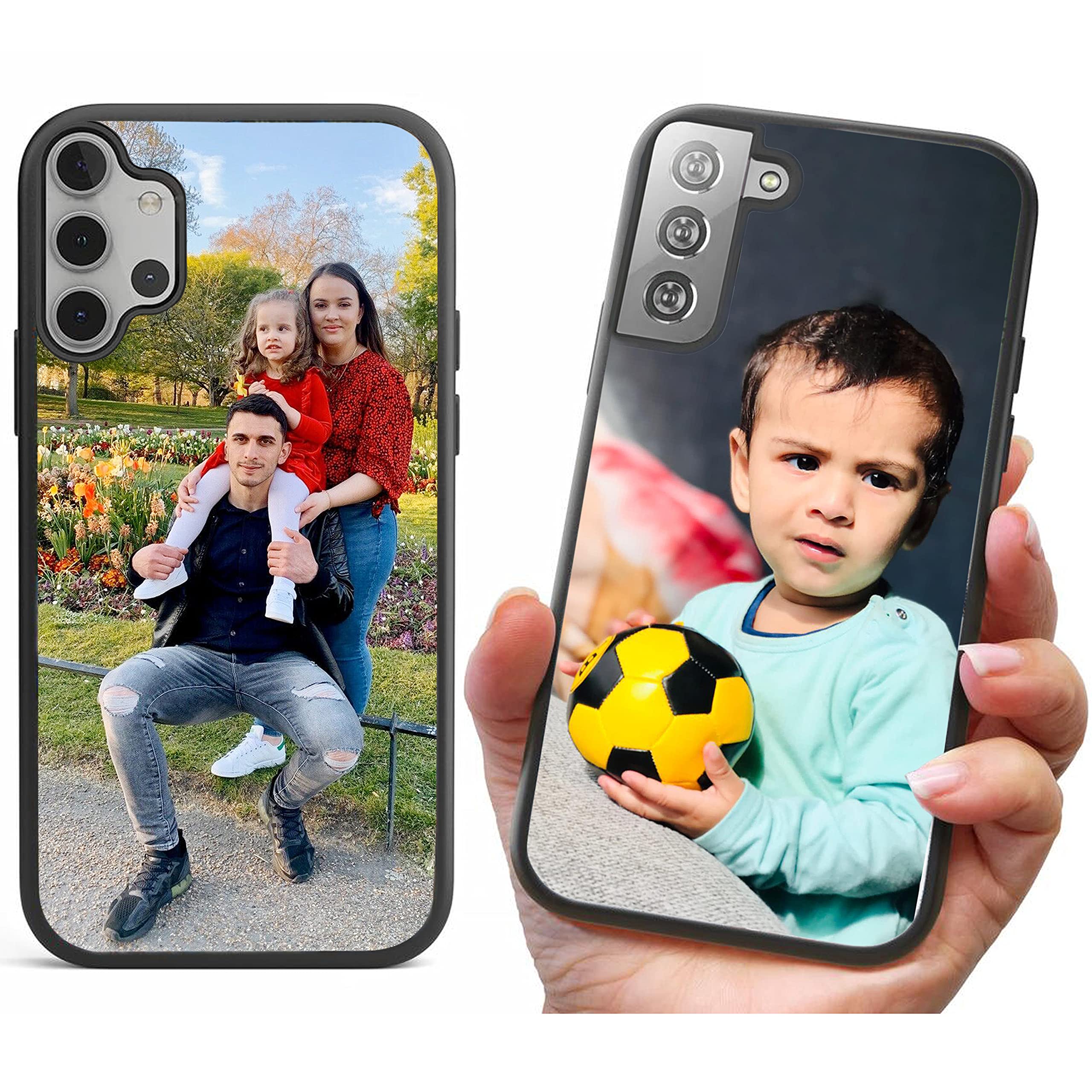 Mobile StuffPersonalised Phone Case For Samsung Galaxy A32 5G, Custom Image/Picture/Photo, PC + Soft TPU Rubber, Shock-Absorbent, Slim