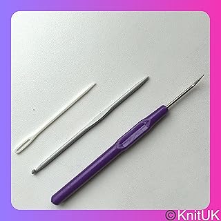 KnitUK Knitting Loom Hook & Double-End Tool. Purple