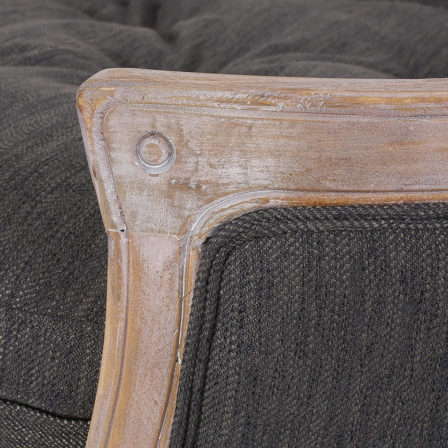 Christopher Knight Home Gilmanton Upholstered Medium Pet Bed - Charcoal/Antique Natural