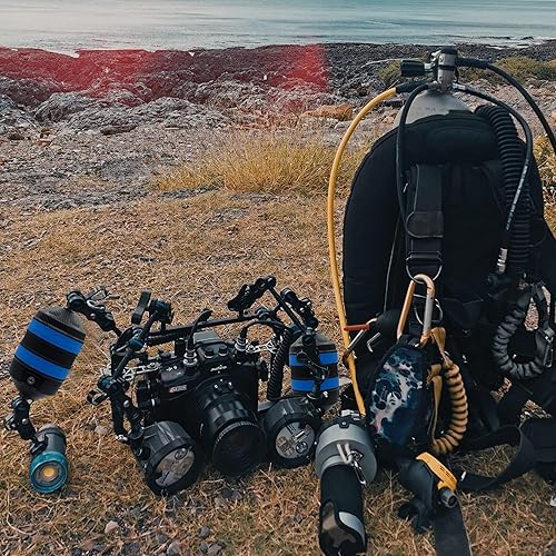 Brazo flotante de flotabilidad, soporte de buceo DIVTEK con soporte de bayoneta Nauticam, ligero mejorado para cámara subacuática, bandeja de cámara