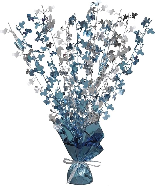 Unique Party 21424 - Glitz Blue Baby Shower Balloon Weight Centrepiece