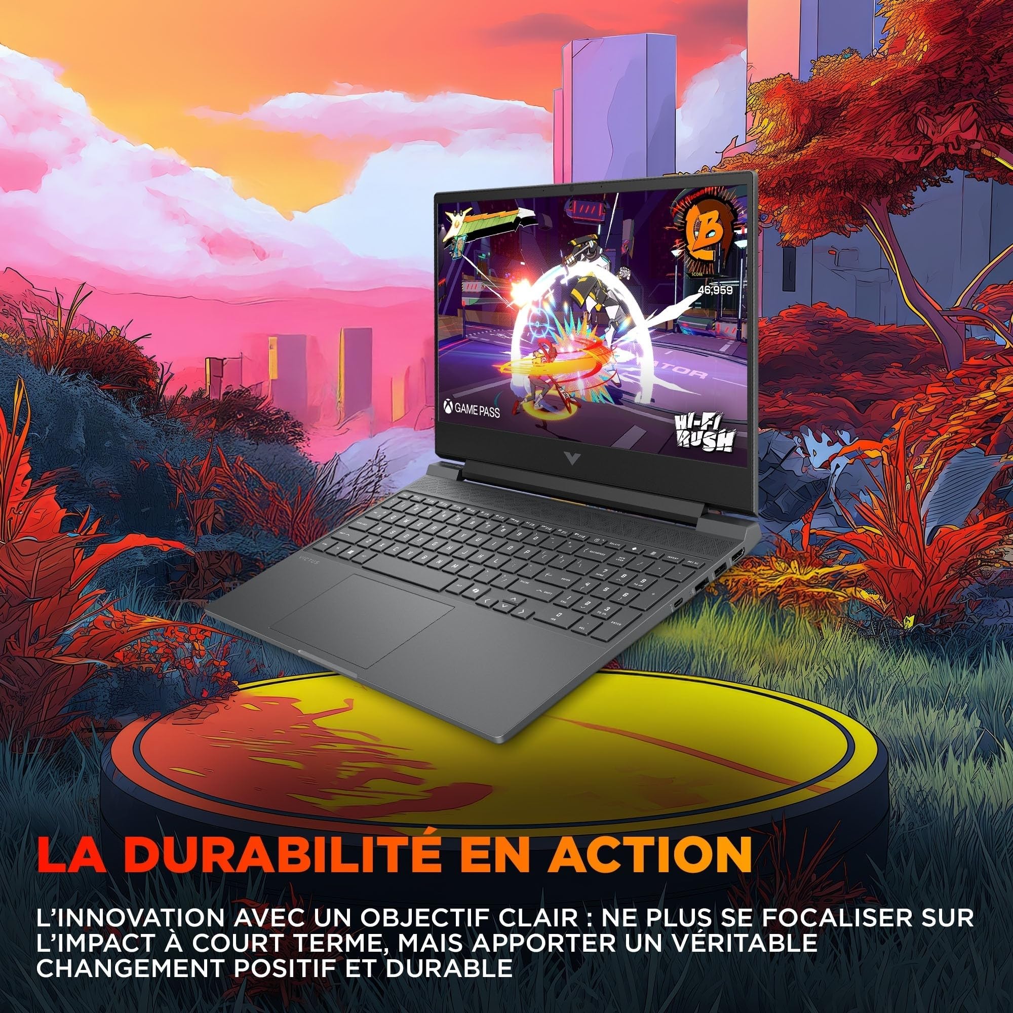 HP HyperX Victus 15-fa2700sf Ordinateur Portable Gaming 15.6" FHD IPS, PC Portable Gamer (Intel Core i5-13420H, RAM 8 Go, SSD 512 Go, RTX 3050 6GB VRAM, Windows 11), Laptop Argent, AZERTY