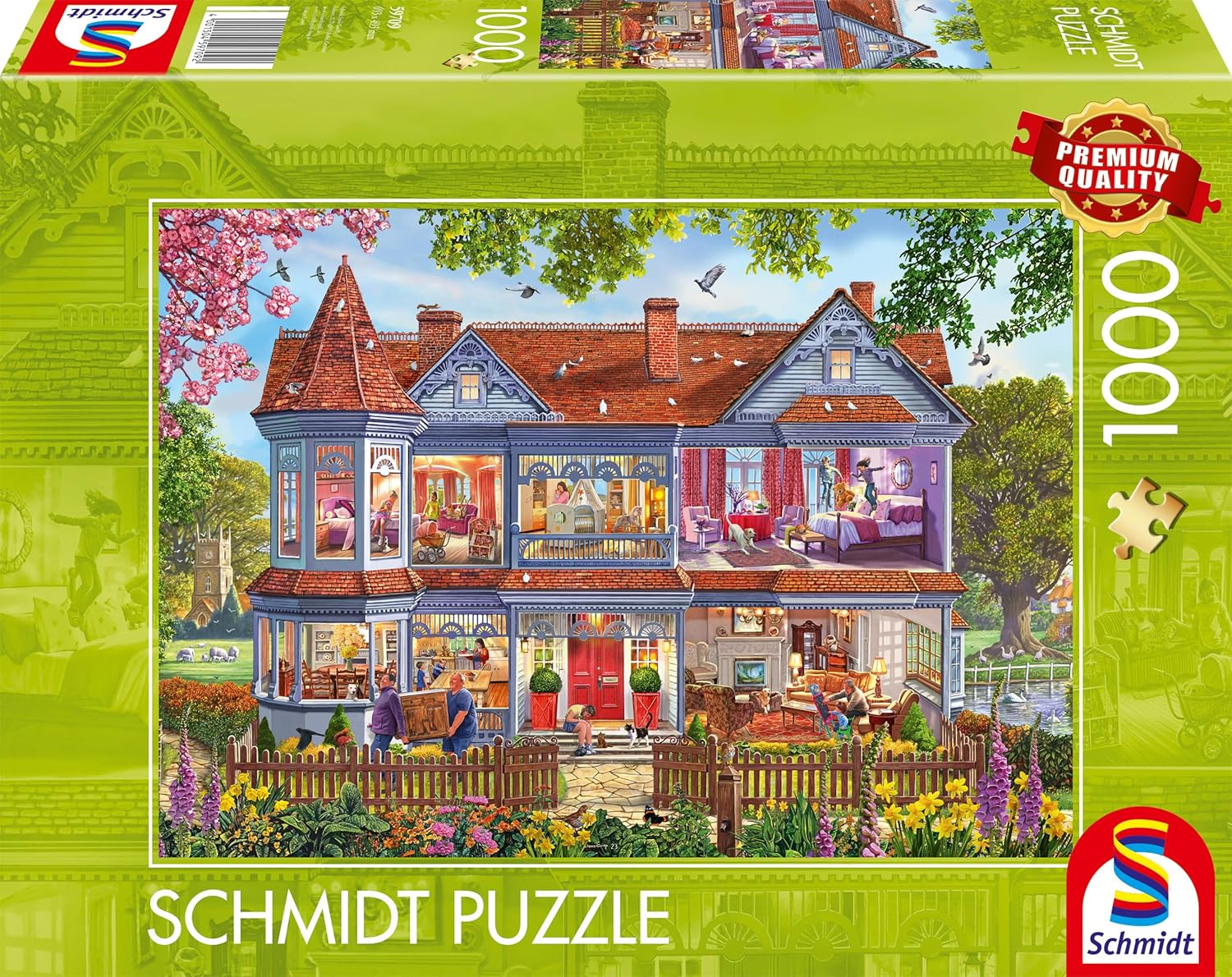 Wie Lange Braucht Man Für Ein 1000 Teile Puzzle Schmidt Spiele 59709 Haus im Frühling, 1000 Teile Puzzle: Amazon.de