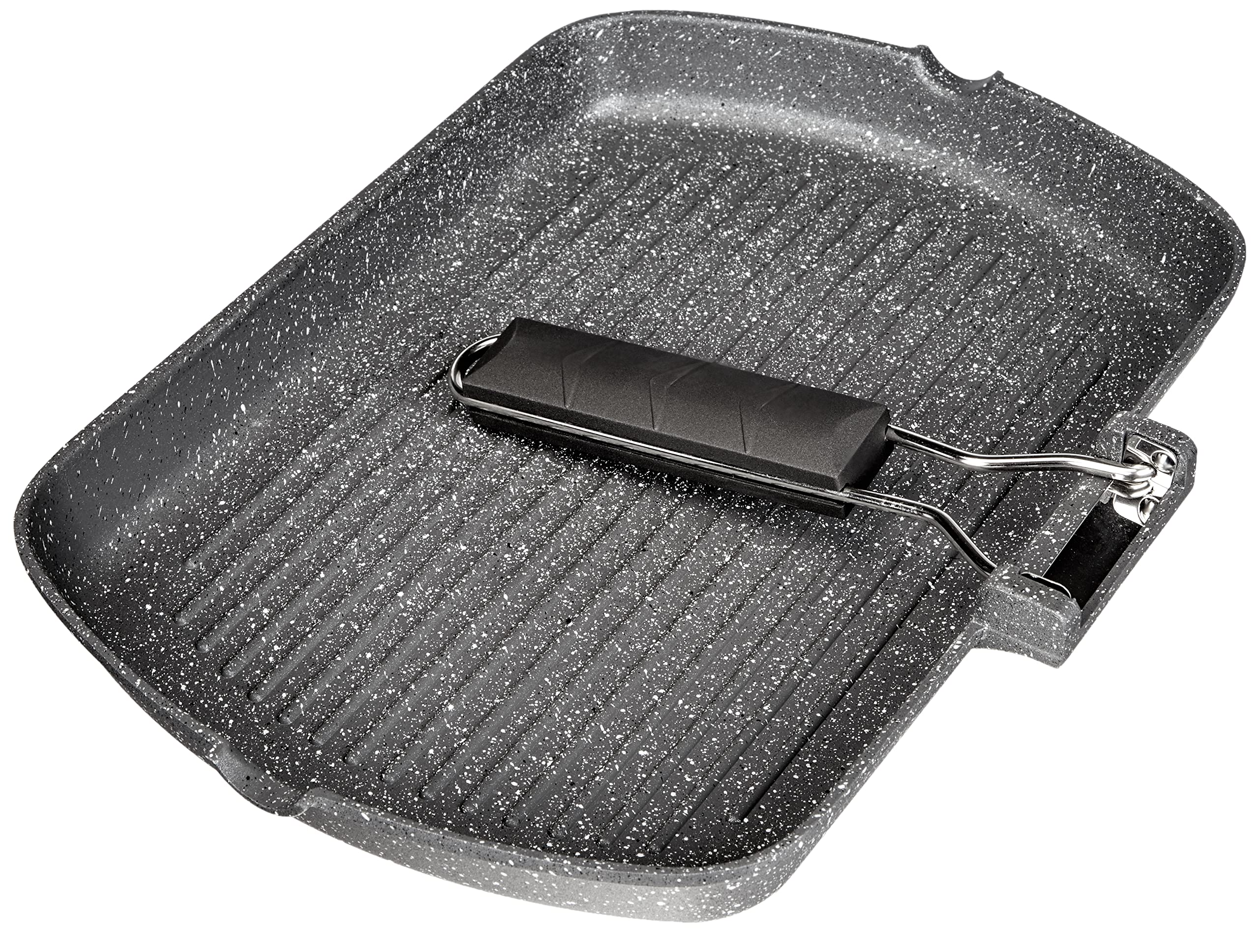 Tognana Mythos, Grill rectangulaire 34x24 avec poignée, Aluminium noir