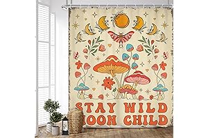 Groovy Hippie Mushroom Shower Curtain