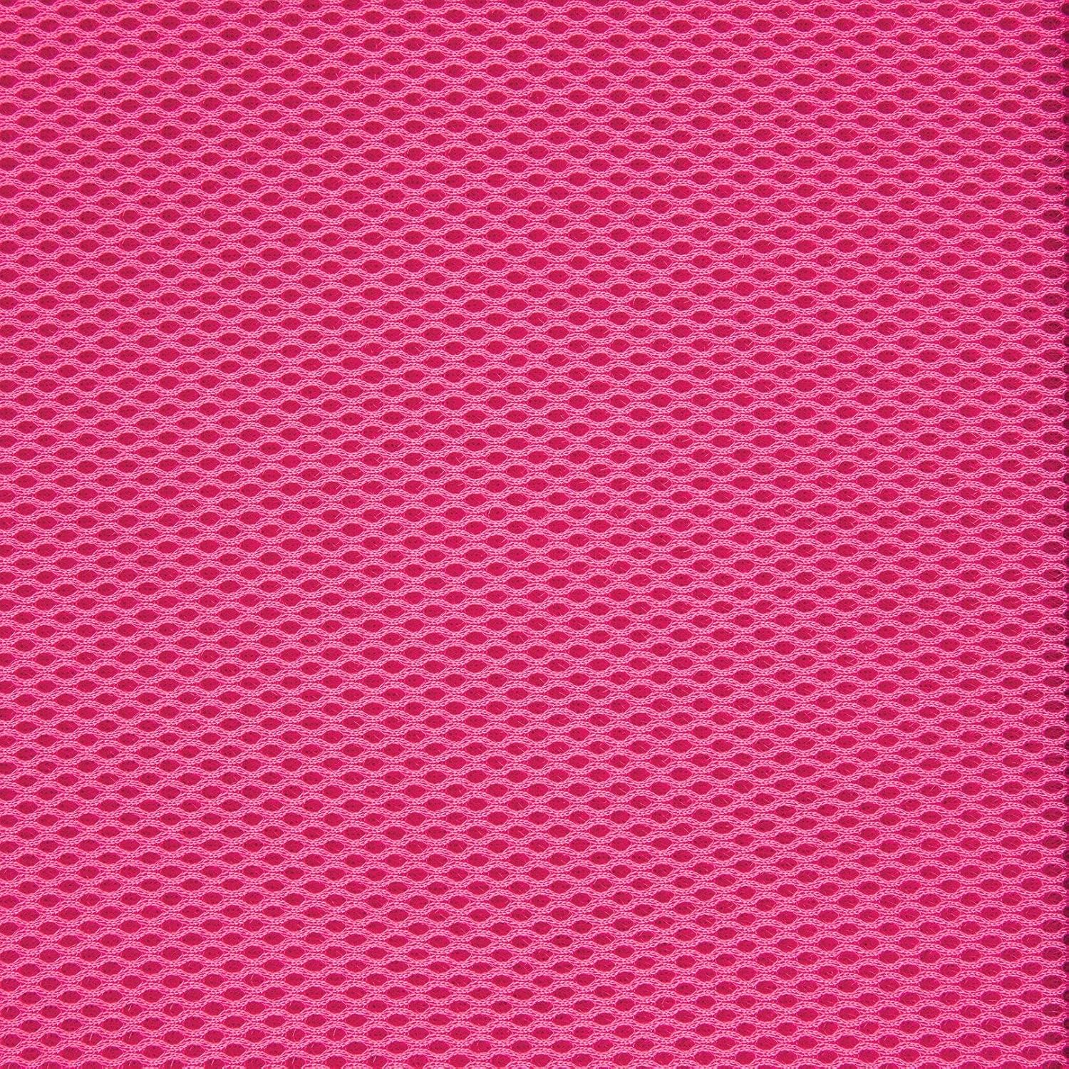 Office Star 8840W ProGrid Mesh Back Visitor's Chair with Padded Seat and Built-in Lumbar Support, with Rolling Casters, Pink Mesh