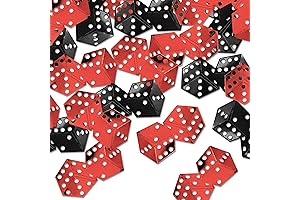 Beistle Red and Black Dice Confetti: Perfect for Parties and Events