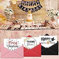 Vista 4 de 24 hojas de papel de cartulina rosa de 8.5 x 11 pulgadas para tarjetas DIY, invitaciones, álbumes de recortes y otras manualidades (250 gsm/92 lb)