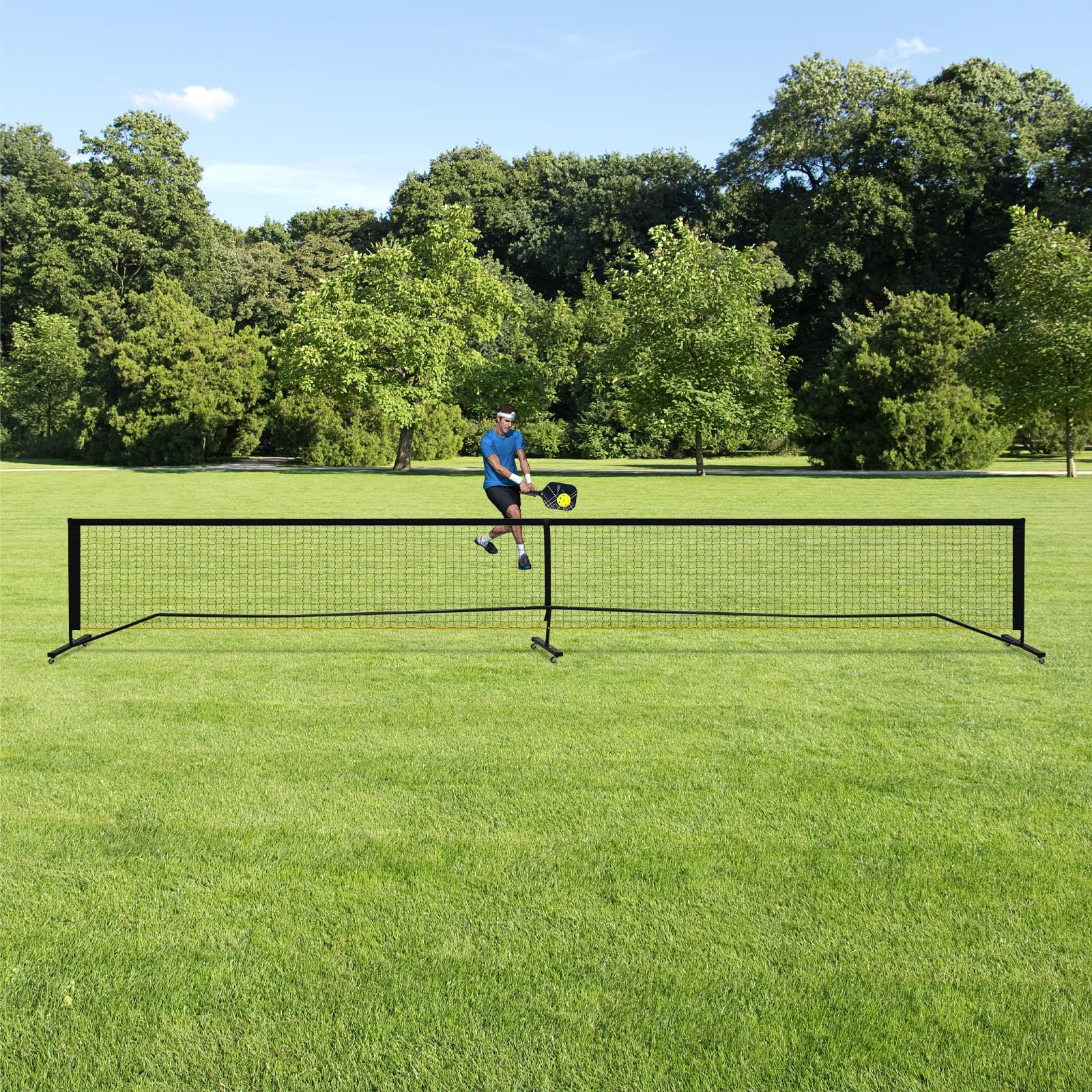 Red portátil para pickleball, 670 x 60 x 91 cm, red de tenis con bolsa de transporte, resistente, para patios traseros, césped, parques