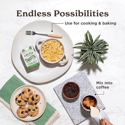 Miniatura 4 de Califia Farms - Mejor mitad sin azúcar medio sustituto y medio 32 onzas leche de almendras crema de coco crema de café ceto estable en estantes sin