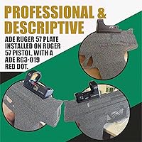 Vista 8 de ADE - Placa de montaje óptica para pistola Ruger 57/Ruger 5.7, compatible con Trijicon RMR/SRO, RD3-019 Stingray, RD3-022 Artemis, RD3-019 Stingray