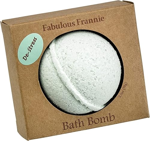 Fabulous Frannie De-Stress Natural - Juego de bombas de baño hechas a mano, rico en aceite esencial, sal mineral, aceite de coco, hamamelis,