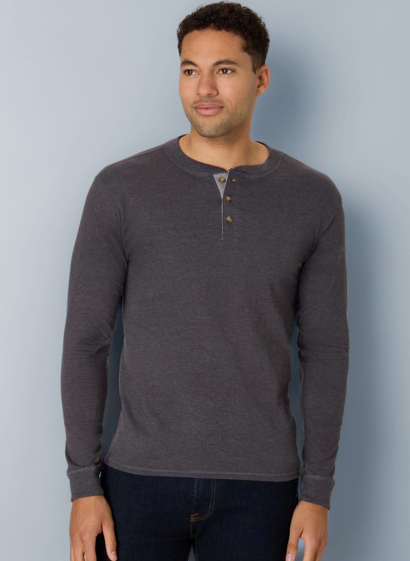 Men's Beefy Henley Henley Shirt (Pack of 1)
