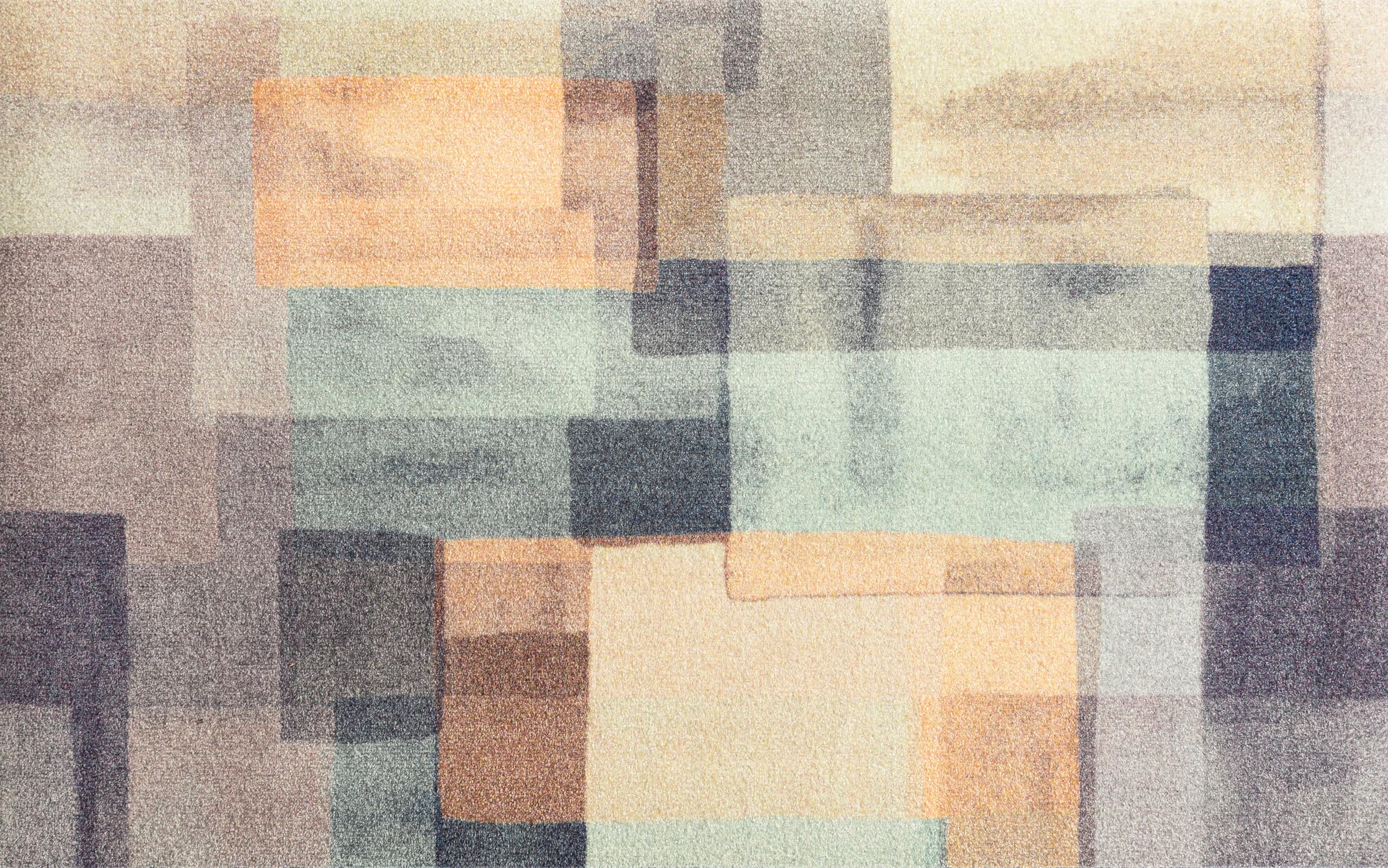 Wash+Dry Felpudo Gentle Blocks 70 x 120 cm, Interior y Exterior, Lavable