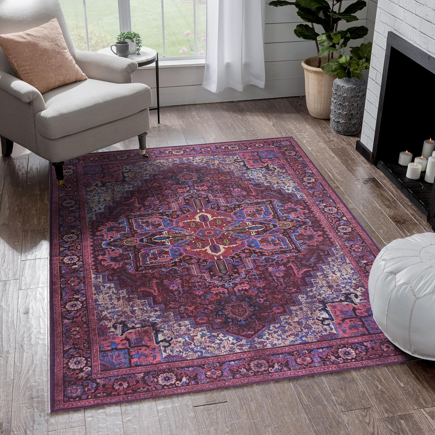 Amazon.com: Fame Rugs Turkish Rug. Washable Vintage Oriental Antique ...