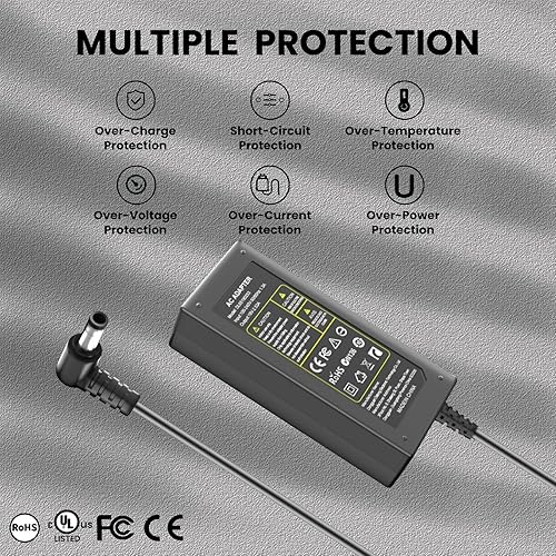 Miniatura 4 de Cable cargador de alimentación de 19 V para LG Electronics 19, 20, 22, 23, 24, 27, 29, 34 pulgadas, LED, monitor LCD panorámico, HDTV, ADS-40FSG-19
