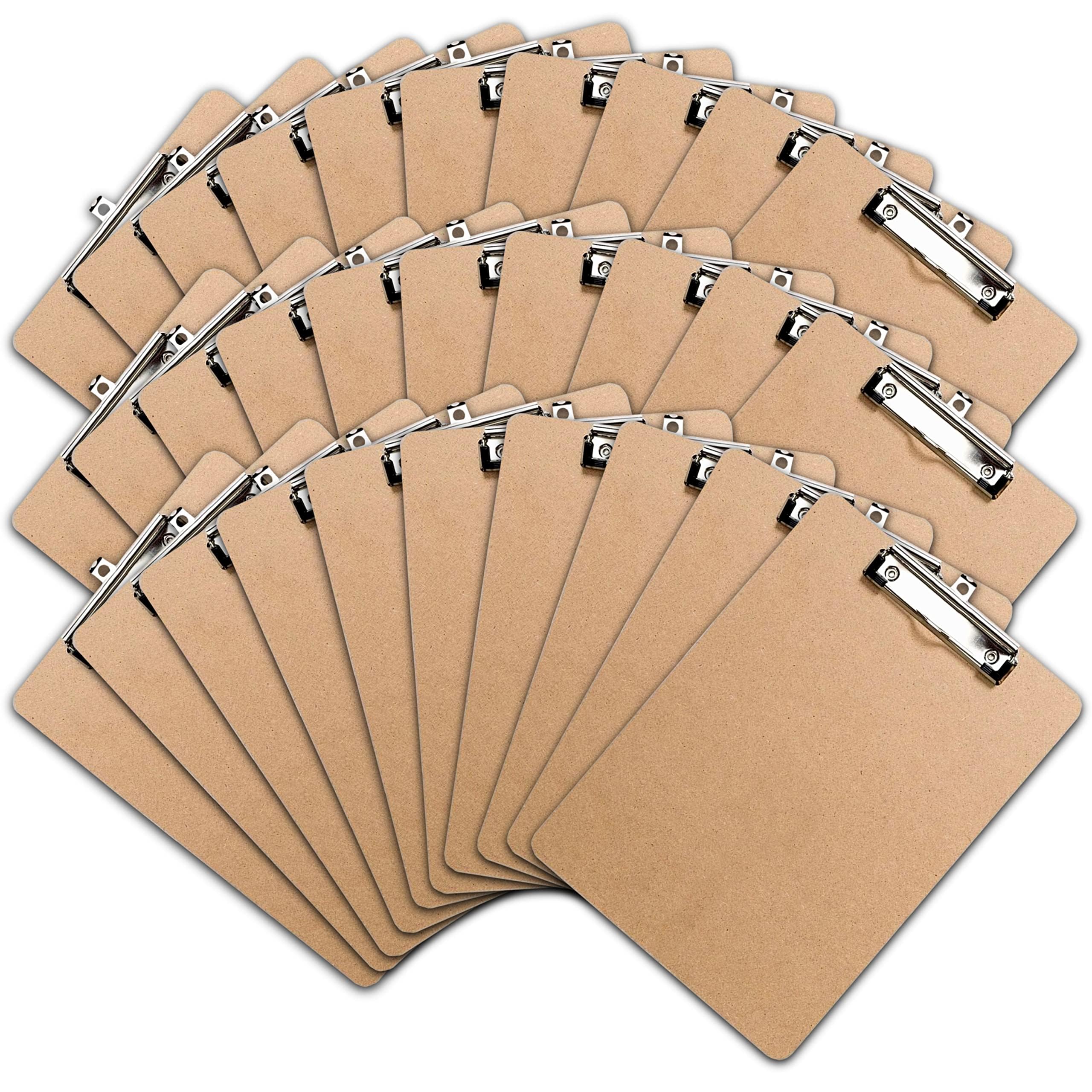 Clipboards (Set of 30) Letter Size Clipboard, Low Profile Clip, Classroom Supplies