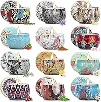 Vista 9 de Velas, velas de regalo para mujeres, paquete de 12 velas perfumadas, velas de soja, regalos del día de San Valentín para mujeres, alivio del estrés