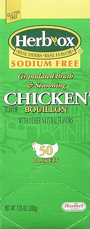 Herb-ox Hormel Herb Ox Chicken Bouillon Sodium Free 50 Packets