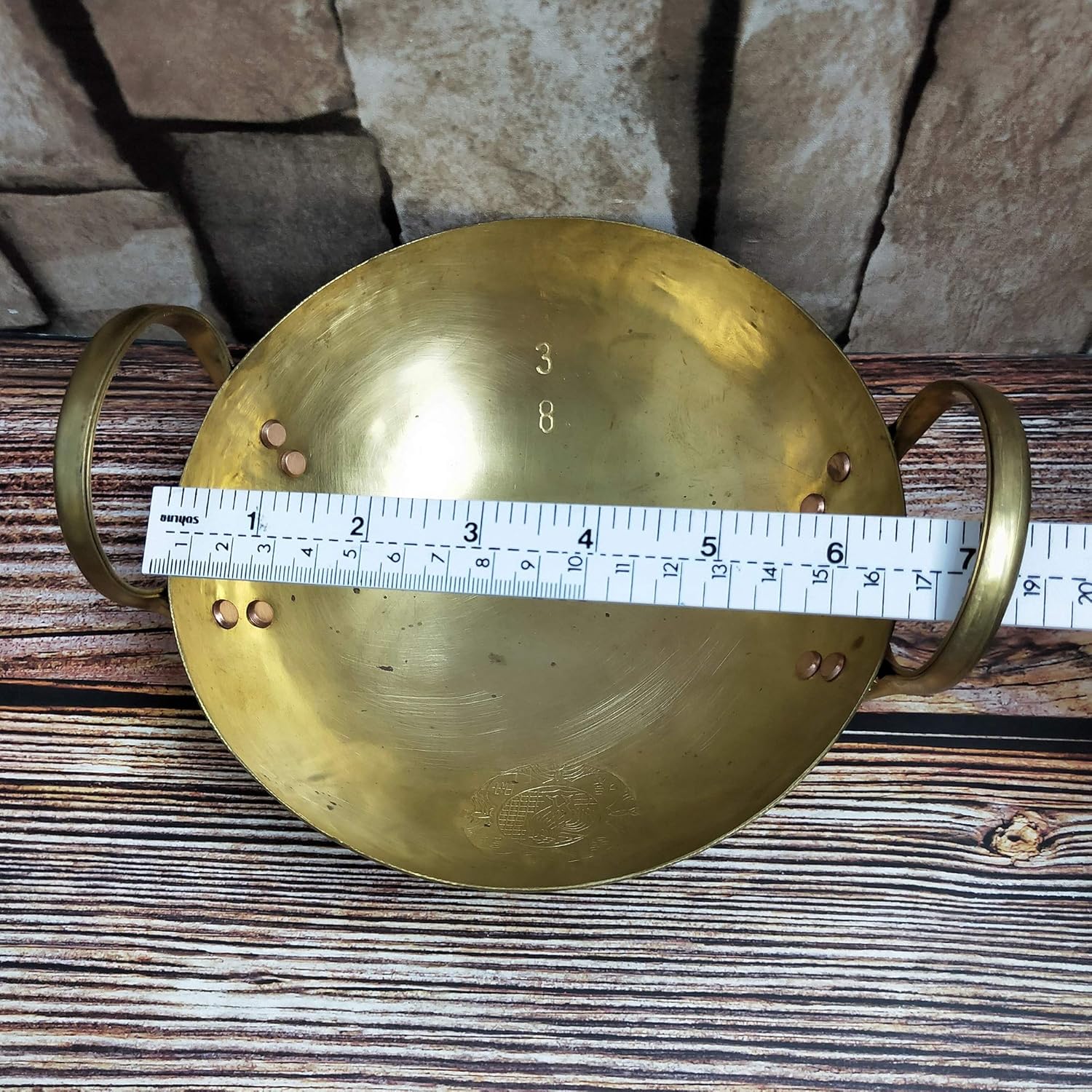 Lightweight Thai Brass Wok with Dual Handles – Versatile Stir-Fry & Dessert Pan for Home & Restaurant Cooking