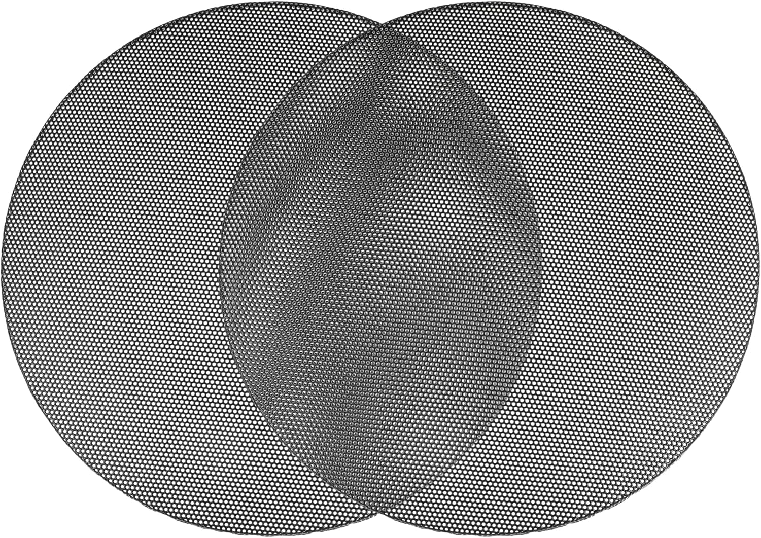QUARKZMAN Lautsprechergrills 2,5 Zoll - Schwarz Mesh Gitter Ohne Rahmen