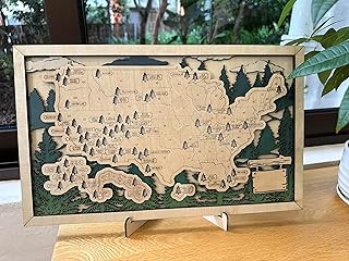 Personalized Wooden US National Parks Map,Custom National Parks Travel M...