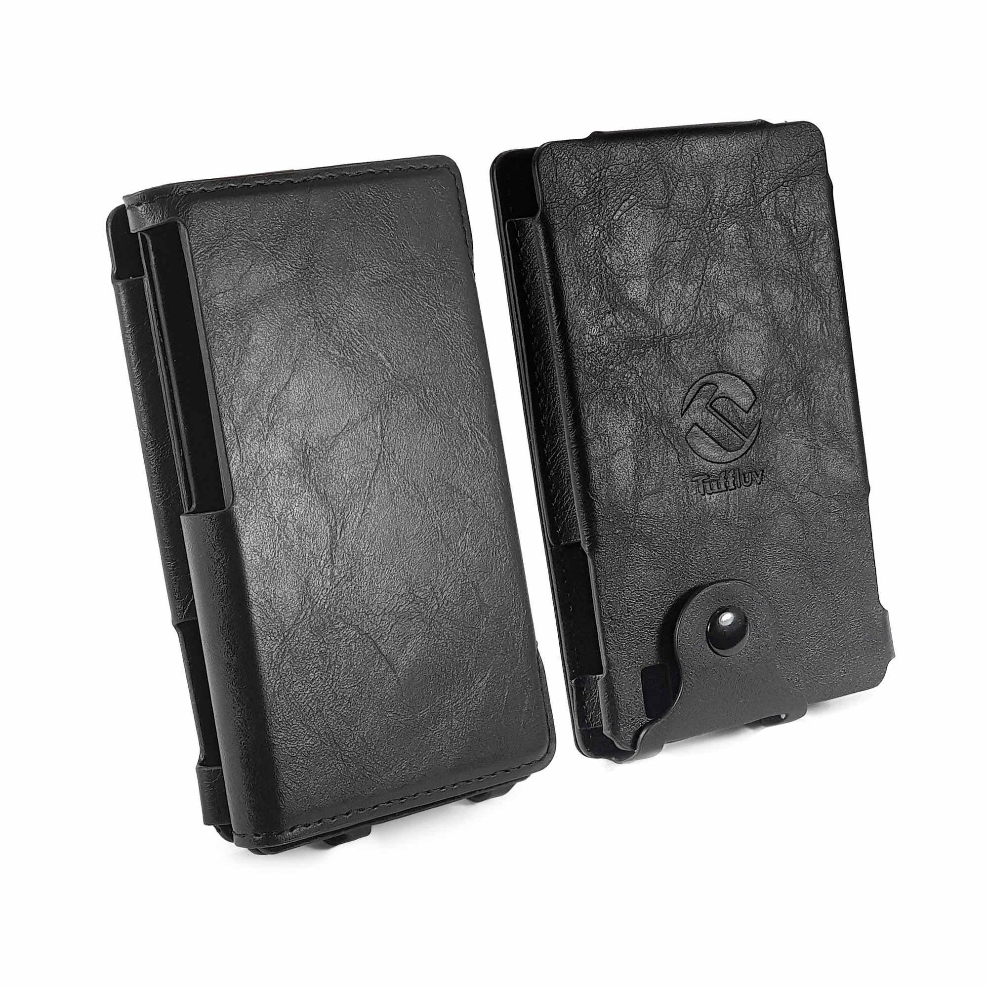 TUFF LUV Combo Lederhülle Für FiiO X7 / X7 II & E12 Amp – Robuste Schutzhülle Aus Leder, Schwarz