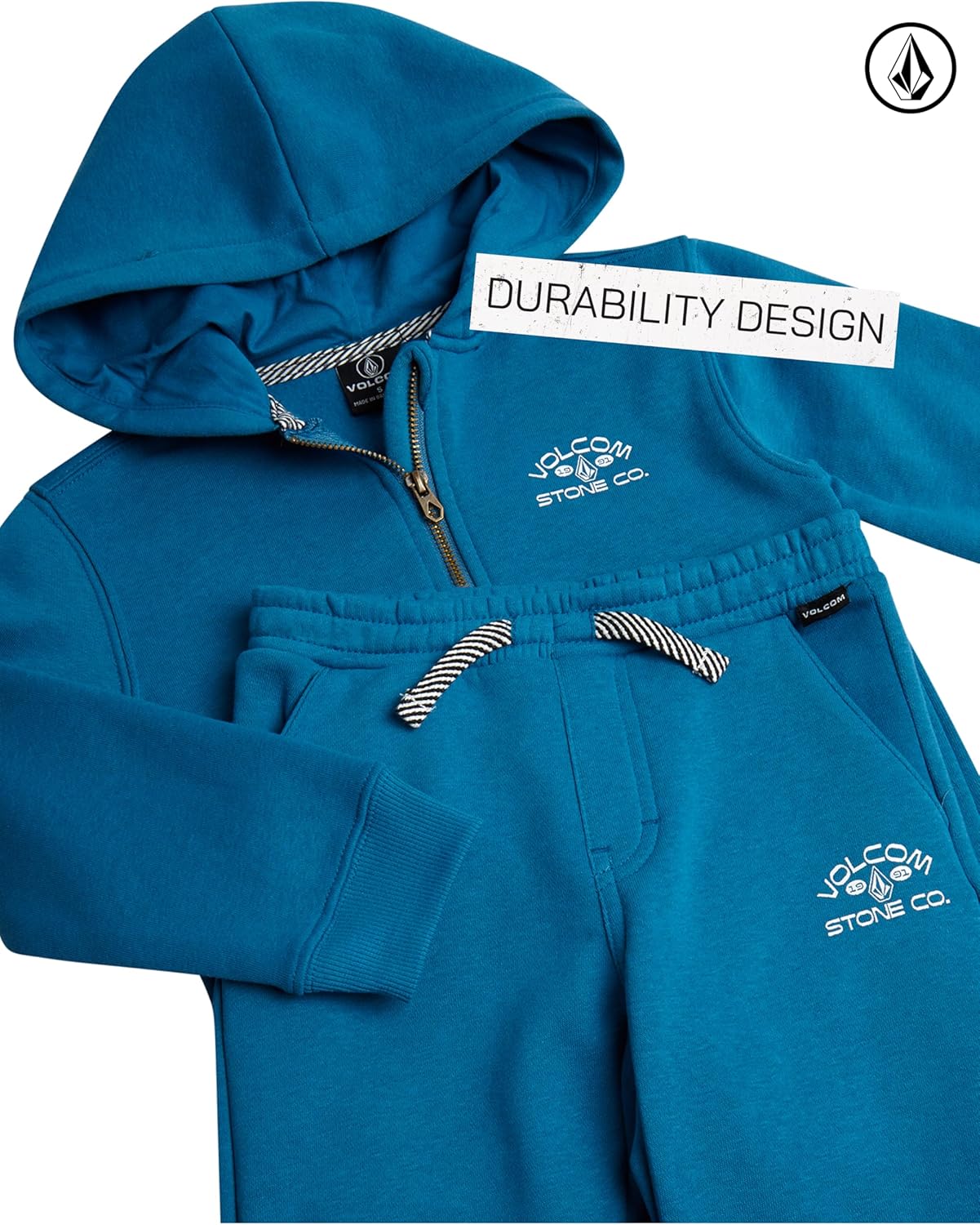 Volcom Infant Baby Boys Tracksuits - 2 Piece Soft Fleece Full Zip Up Hoodie and Jogger Pants Set for Toddler Boys (12M-7)