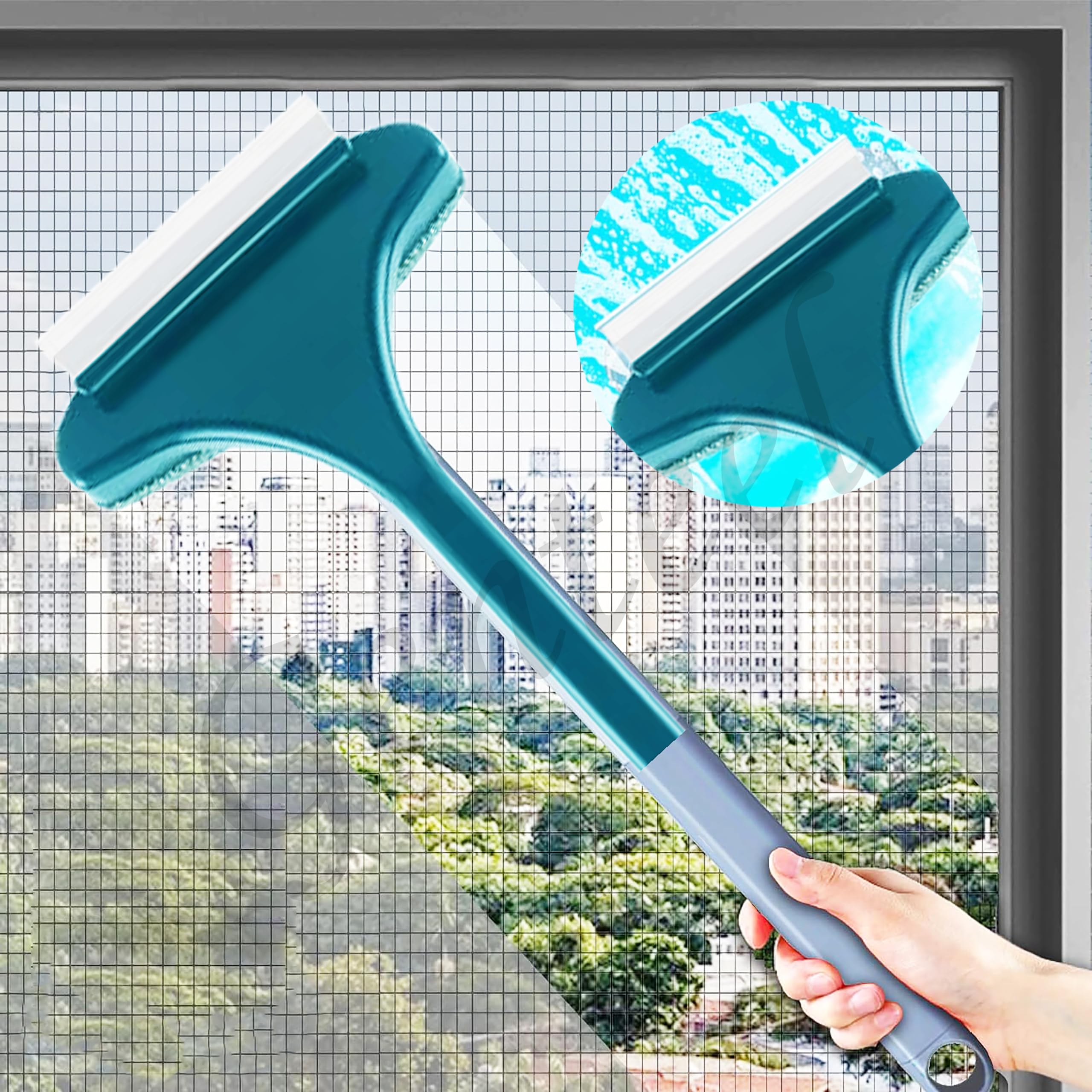 Genteel Multifunctional Screen Brush 2 in 1 Mesh Cleaning Brush & Wiper with Extended Handle Window Cleaning Brush Net Cleaner Double-Sided Window Cleaner Window Mesh Cleaner, Multi Color, Pack of 1 (B0CVBFYFKN) Amazon Price History, Amazon Price Tracker
