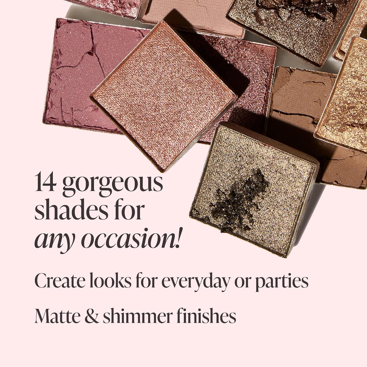 Mally Beauty Best Dressed Lids Eyeshadow Palette - Neutrals & Bolds - 14 Matte & Shimmer Eyeshadows