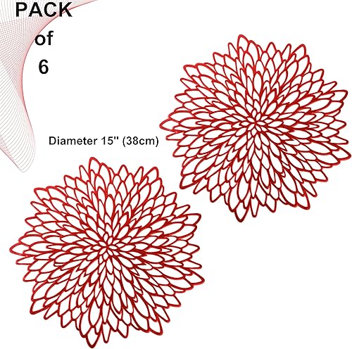 Miniatura 2 de Snowkingdom  Juego de 12 manteles individuales de vinilo prensado, color dorado, metálicos, para centro de mesa de boda (12 unidades, hojas doradas)