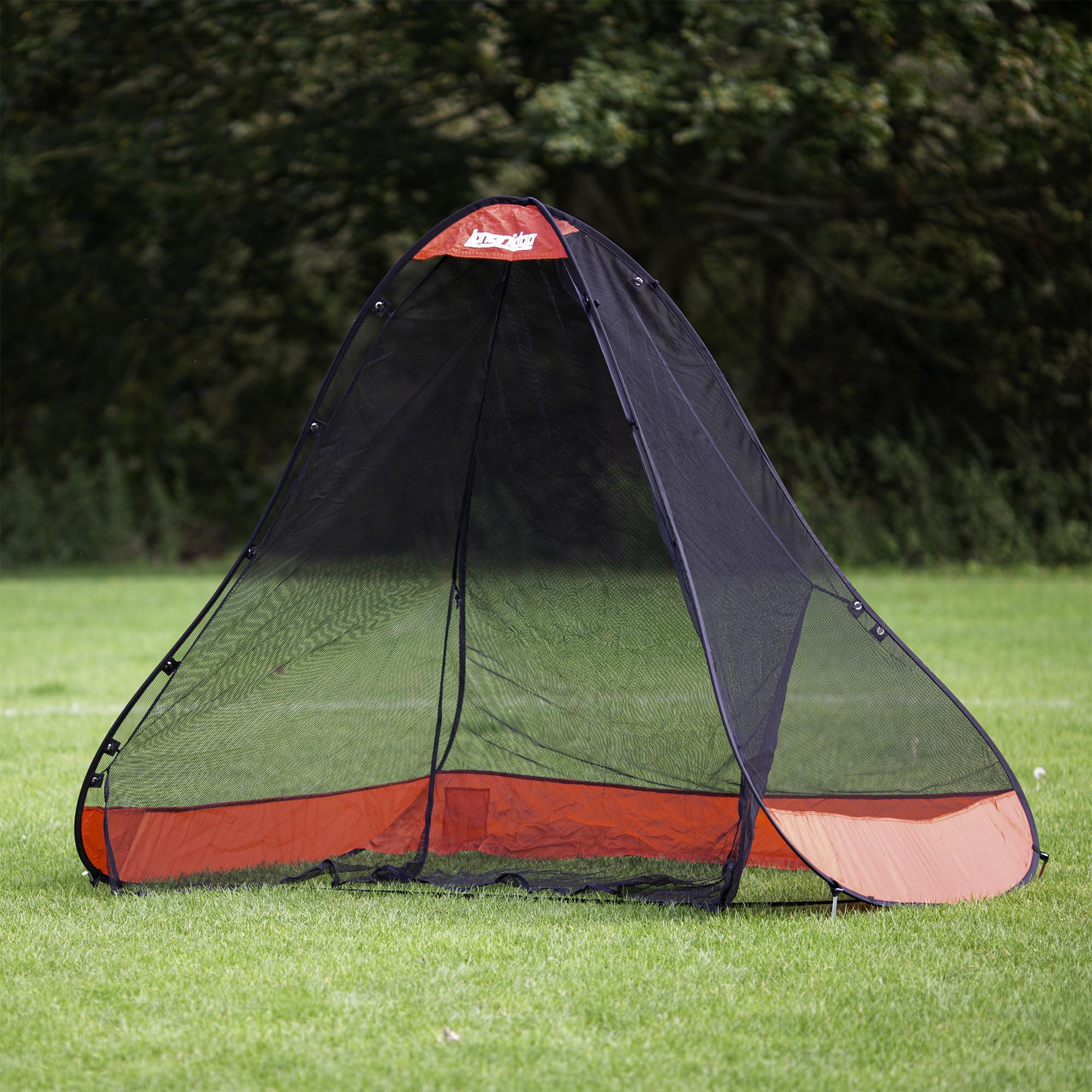 Longridge Pop Up Return Golfnetz, Schwarz/Rot