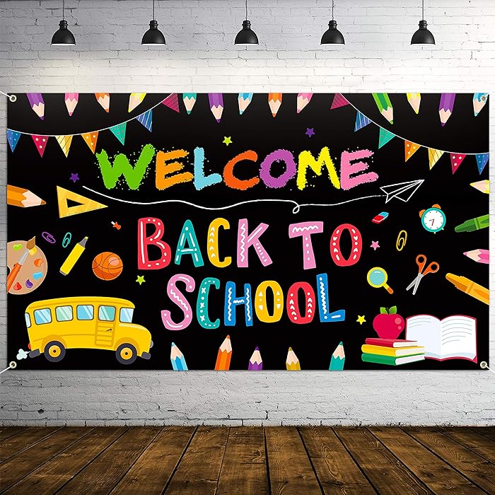 Buy WATINC Back to School Backdrop Banner for Classroom Office